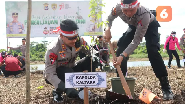 Polda Kaltara Hijaukan Hutan Kota di Bulungan